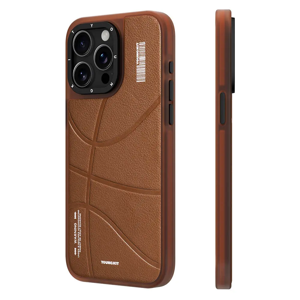 iPhone 15 Pro MagSafe Uyumlu Deri Kılıf - Youngkit Backboard