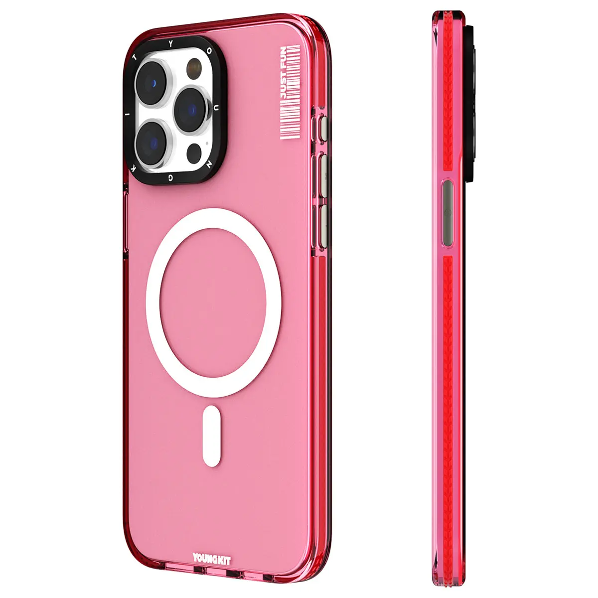 iPhone 15 Pro MagSafe Uyumlu Şeffaf Kılıf - Youngkit Crystal Color