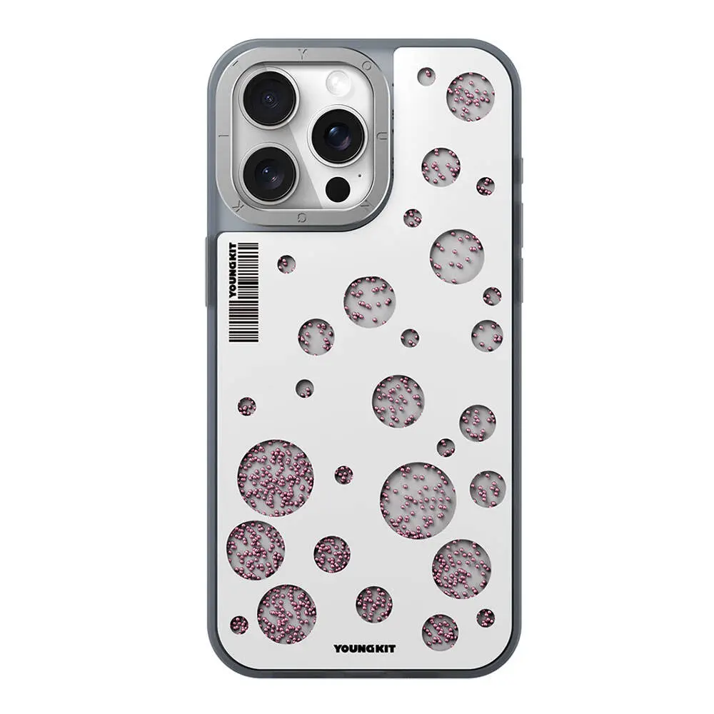 iPhone 15 Pro MagSafe Uyumlu Kılıf - Youngkit Quicksand Beads