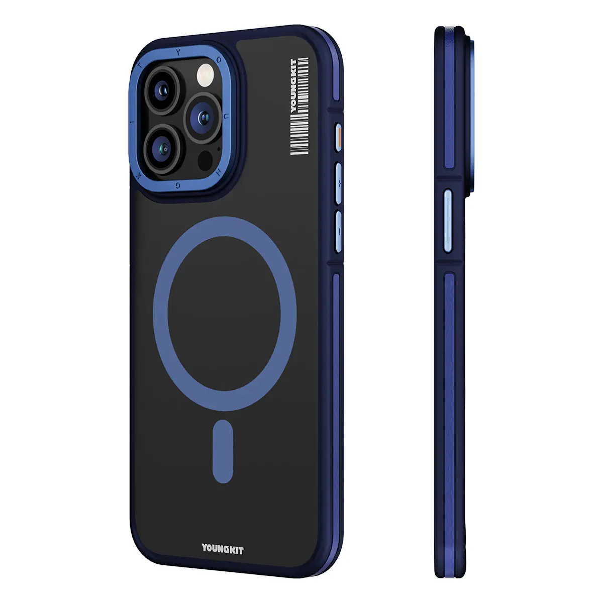 iPhone 15 Pro MagSafe Uyumlu Şeffaf Kılıf - Youngkit Rock Sand