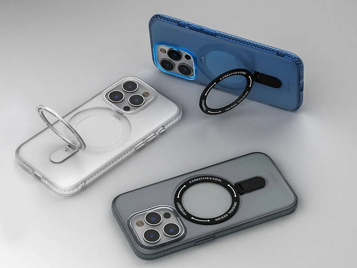 iPhone 15 Pro MagSafe Uyumlu Şeffaf Kılıf - Youngkit Rock Serisi