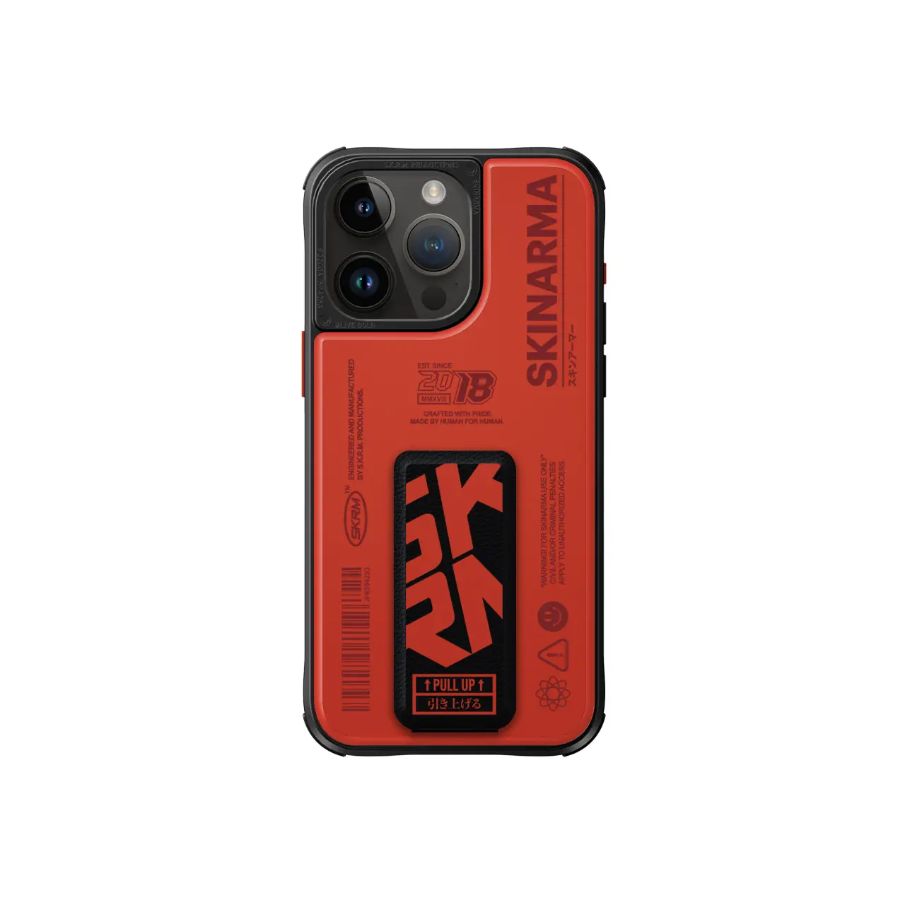 iPhone 15 Pro Desenli Standlı Kılıf - Skinarma Spunk Airbag