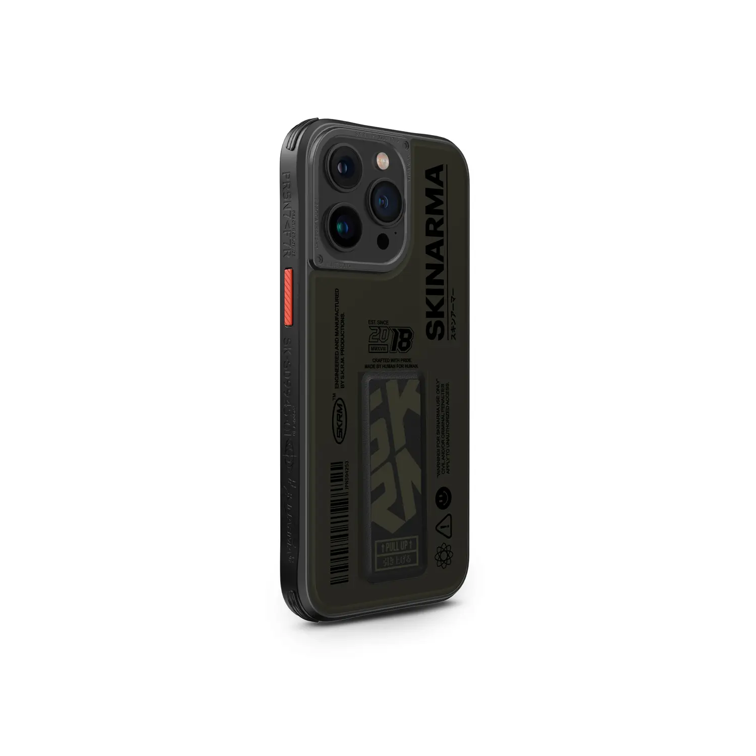 iPhone 15 Pro Desenli Standlı Kılıf - Skinarma Spunk Airbag