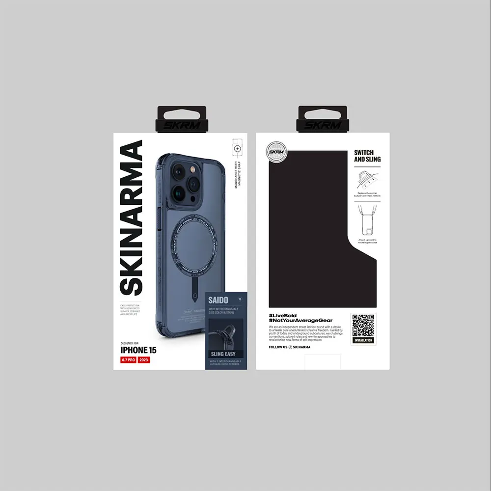 iPhone 15 Pro MagSafe Uyumlu Şeffaf Kılıf - Skinarma Saido