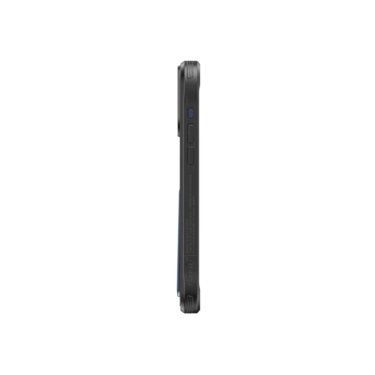 iPhone 15 Pro Standlı Deri Görünümlü Kılıf - Skinarma Slate