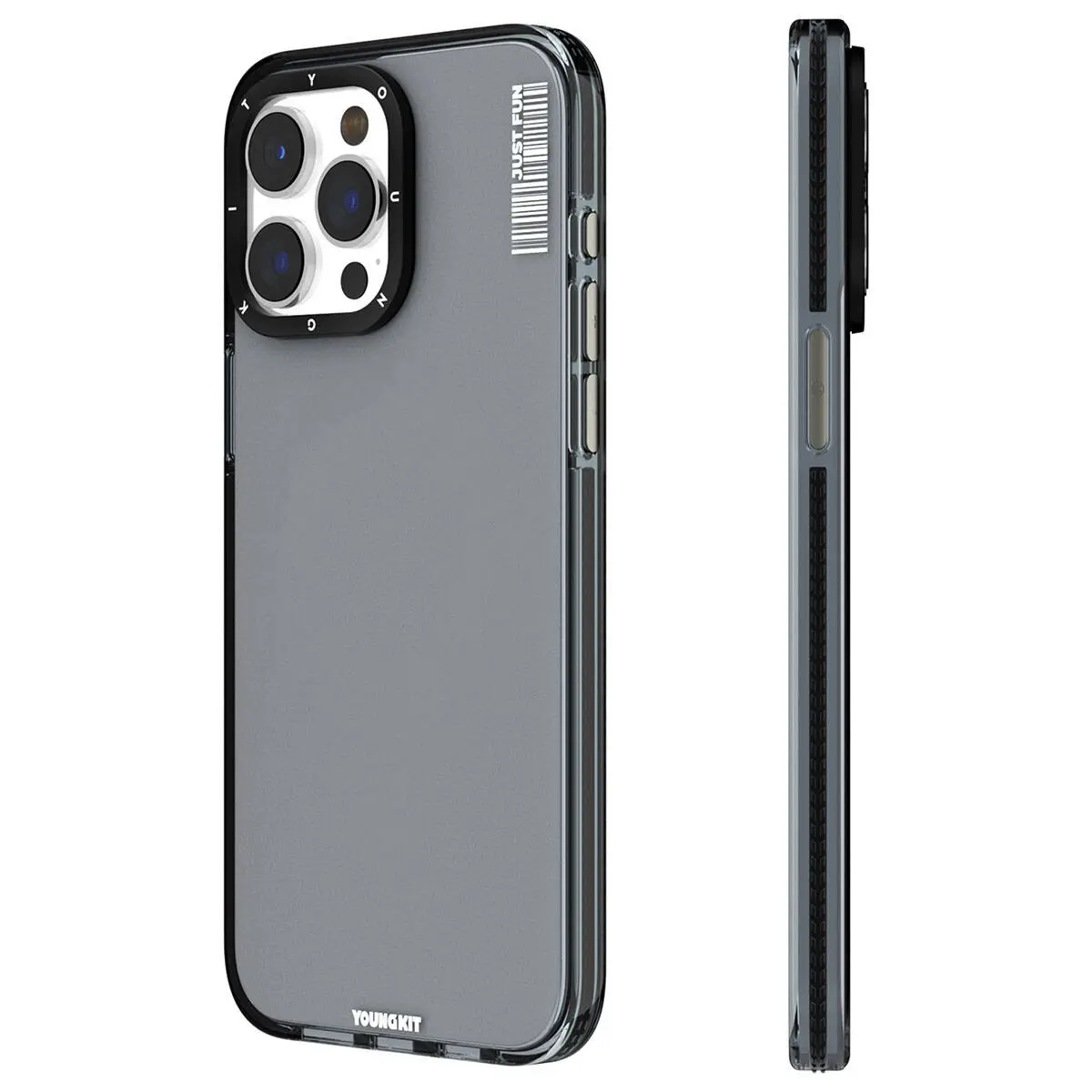iPhone 15 Pro Şeffaf Kılıf, Pürüzsüz Düz Arka Yüzey - YoungKit Crystal Color
