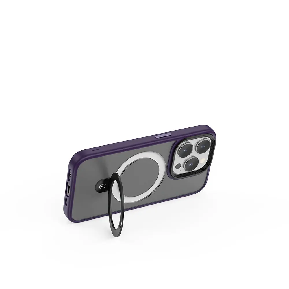 iPhone 15 Pro MagSafe Uyumlu Mat Standlı Kılıf - Wiwu ZMM-010