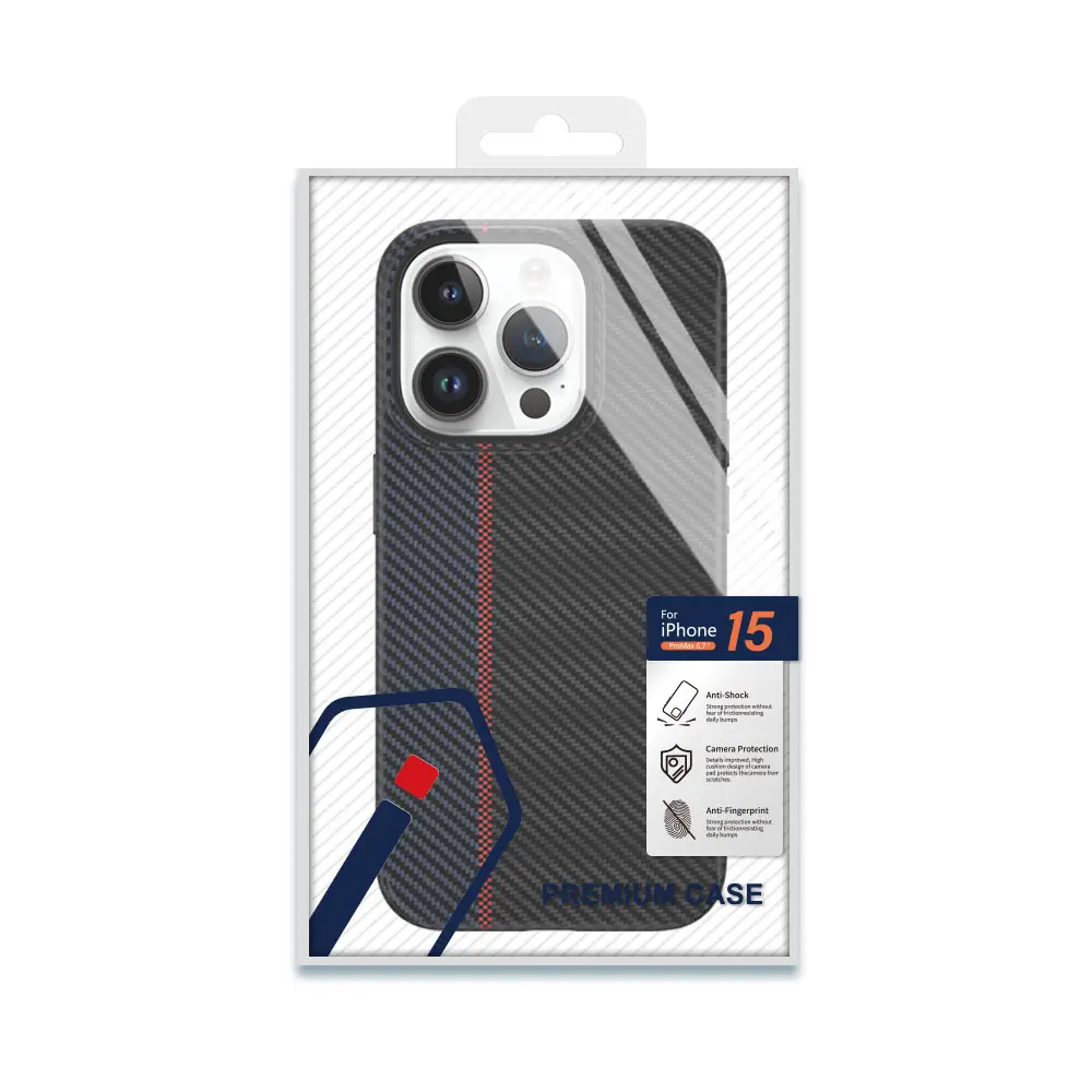 iPhone 15 Pro MagSafe Uyumlu Karbon Fiber Kılıf - Wiwu LCC-107
