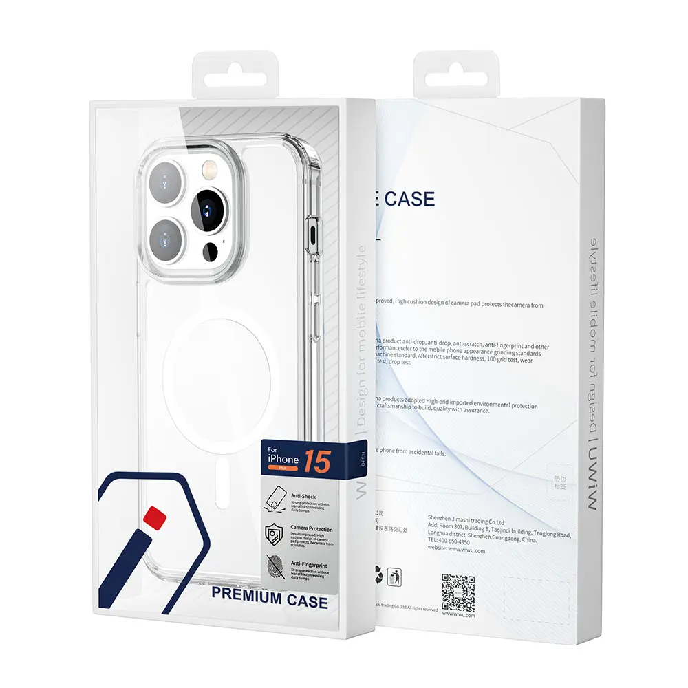 iPhone 15 Pro MagSafe Uyumlu Şeffaf Kılıf - Wiwu Magnetic Crystal