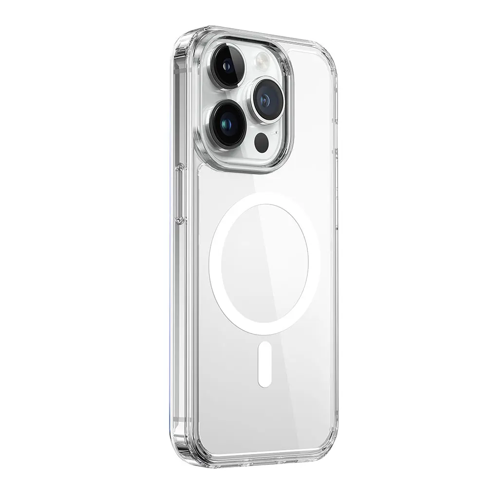 iPhone 15 Pro MagSafe Uyumlu Şeffaf Kılıf - Wiwu Magnetic Crystal