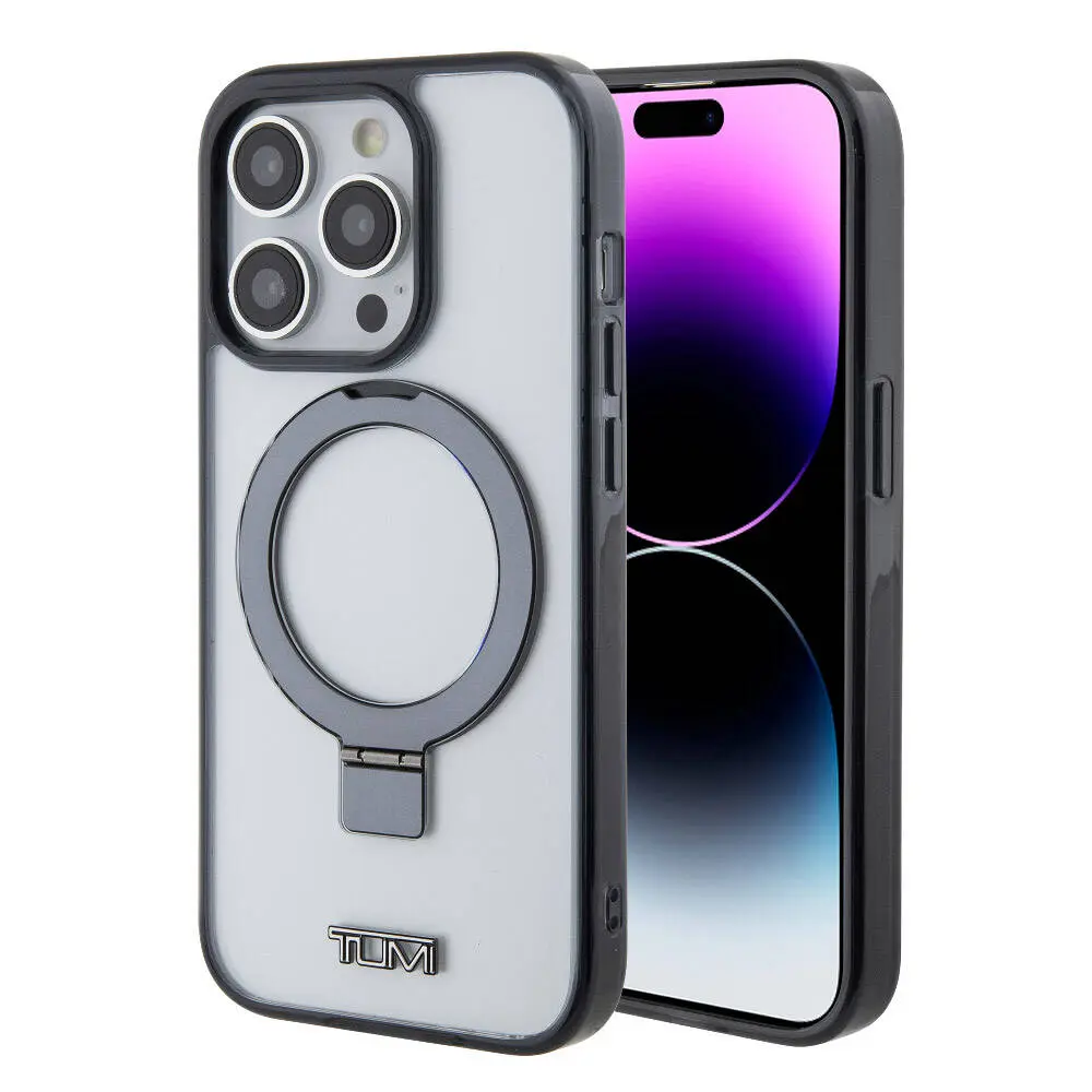 iPhone 15 Pro MagSafe Uyumlu Ring Standlı Silikon Kılıf - TUMI