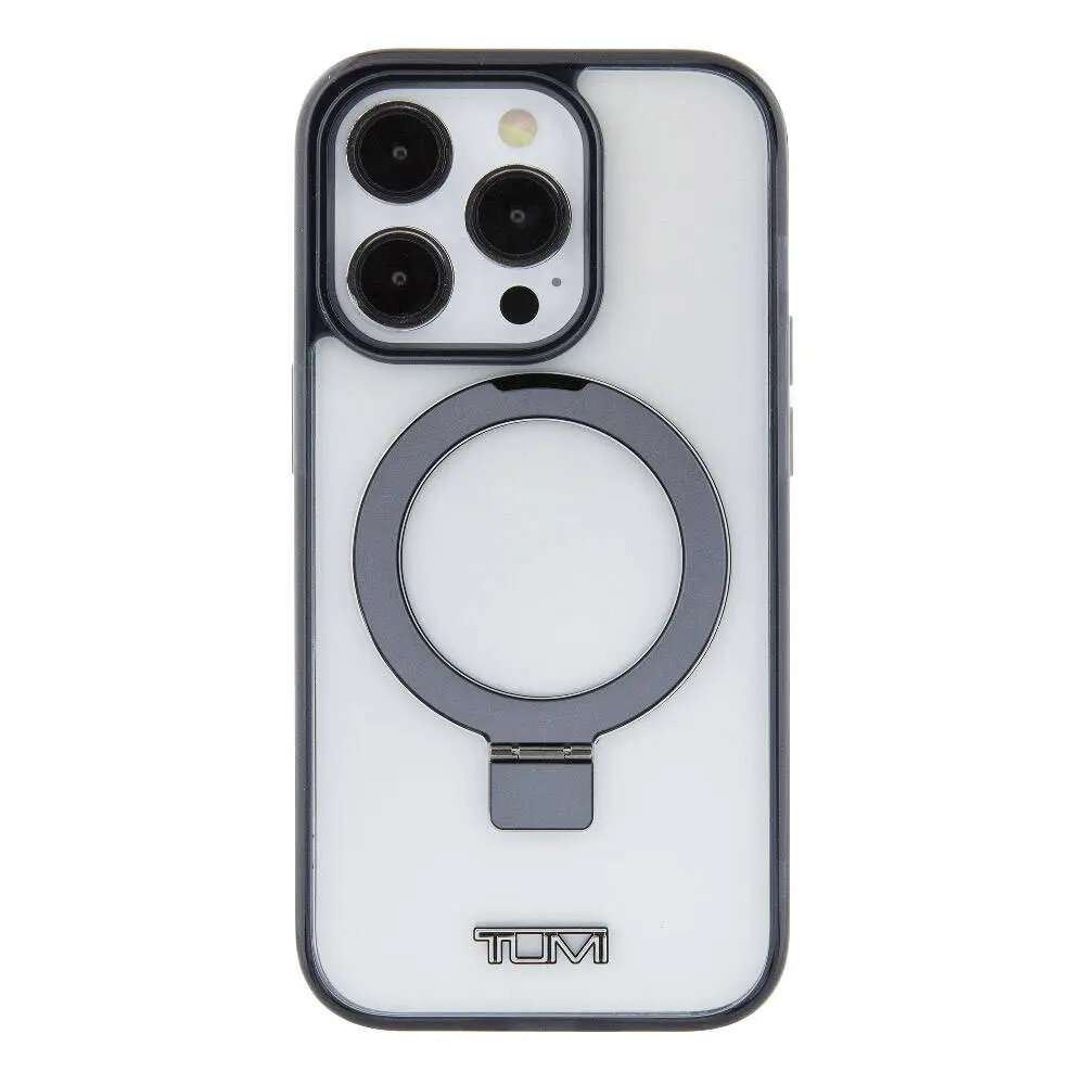 iPhone 15 Pro MagSafe Uyumlu Ring Standlı Silikon Kılıf - TUMI