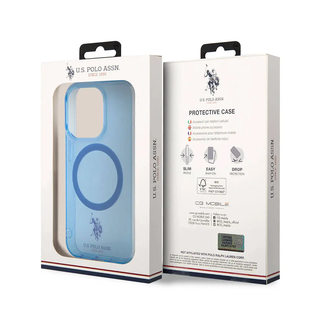 iPhone 15 Pro MagSafe Uyumlu Şeffaf Kılıf - U.S. Polo Assn. Lisanslı