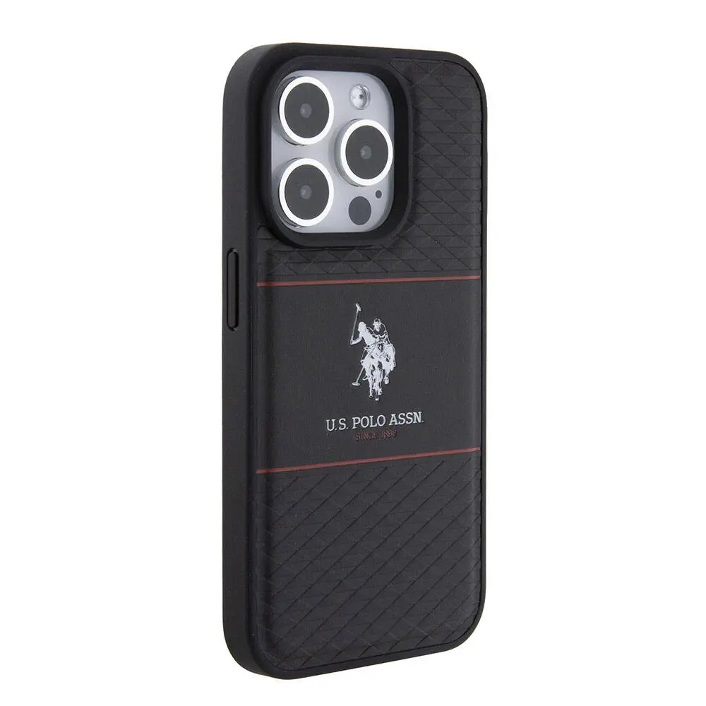 iPhone 15 Pro Deri Şeritli Lisanslı Kılıf - U.S. Polo Assn.