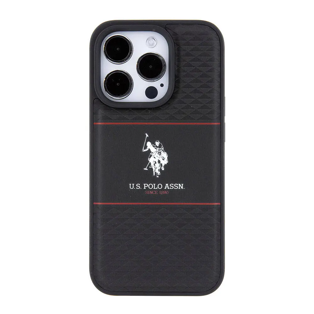 iPhone 15 Pro Deri Şeritli Lisanslı Kılıf - U.S. Polo Assn.