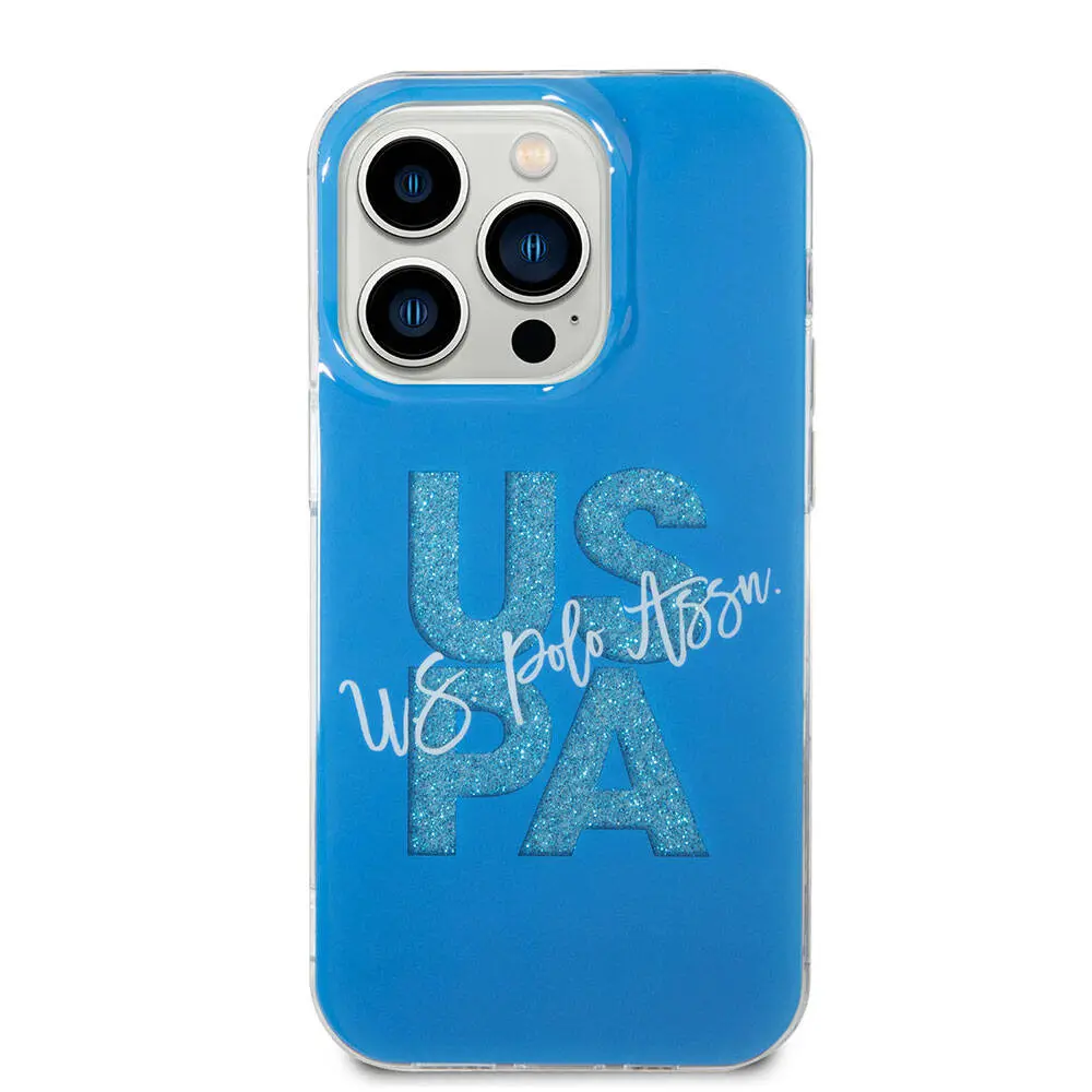 iPhone 15 Pro Simli Parlak Alfabe Tasarım Kılıf - U.S. Polo Assn.