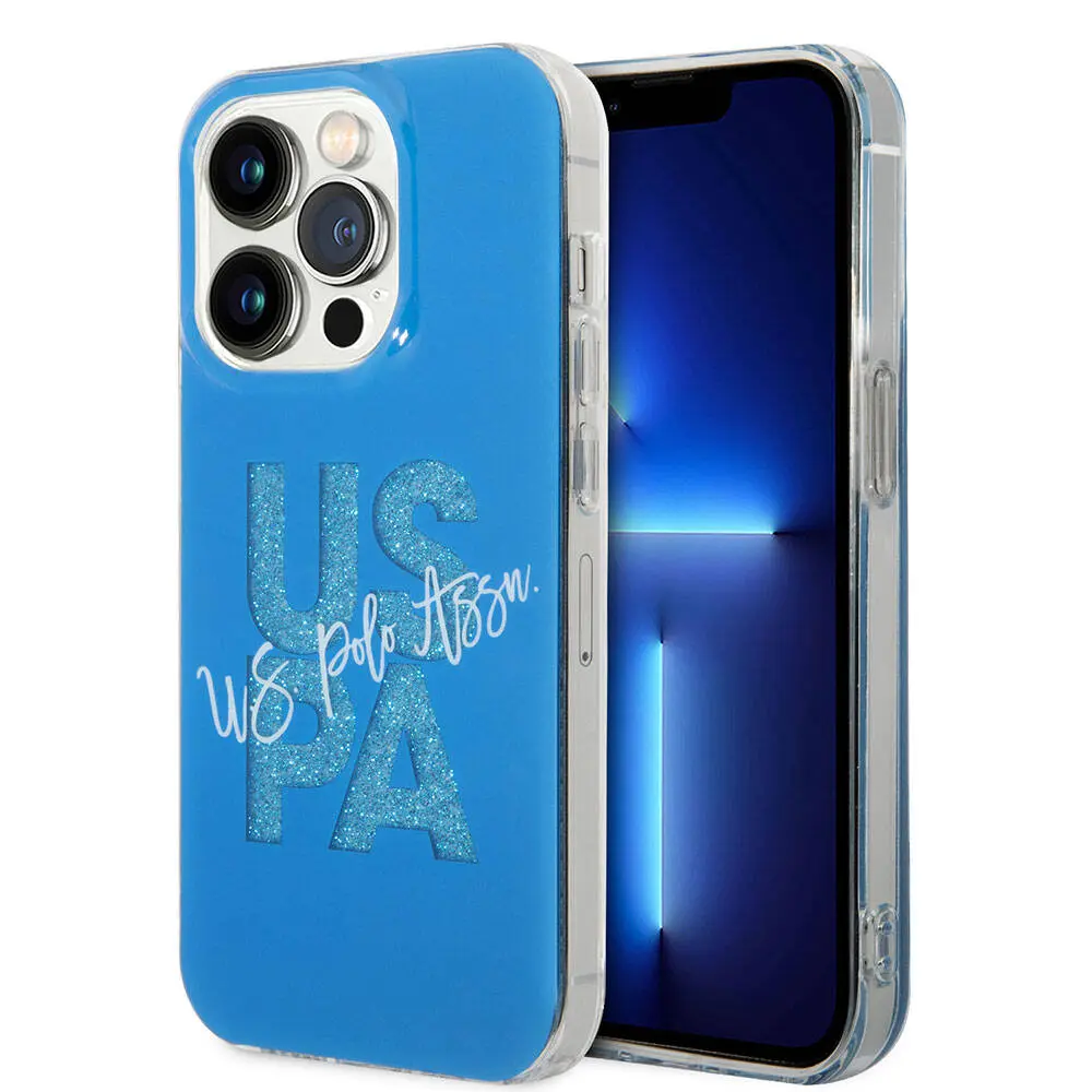 iPhone 15 Pro Simli Parlak Alfabe Tasarım Kılıf - U.S. Polo Assn.