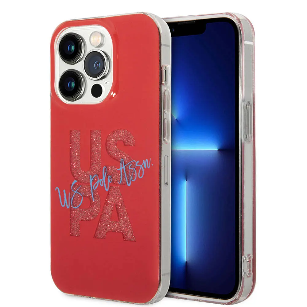 iPhone 15 Pro Simli Parlak Alfabe Tasarım Kılıf - U.S. Polo Assn.
