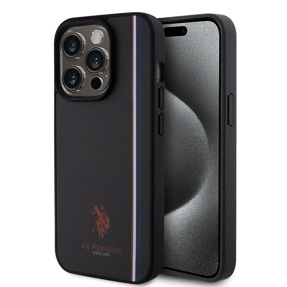 iPhone 15 Pro Üç Renk Şerit Tasarımlı Kılıf - U.S. Polo Assn.