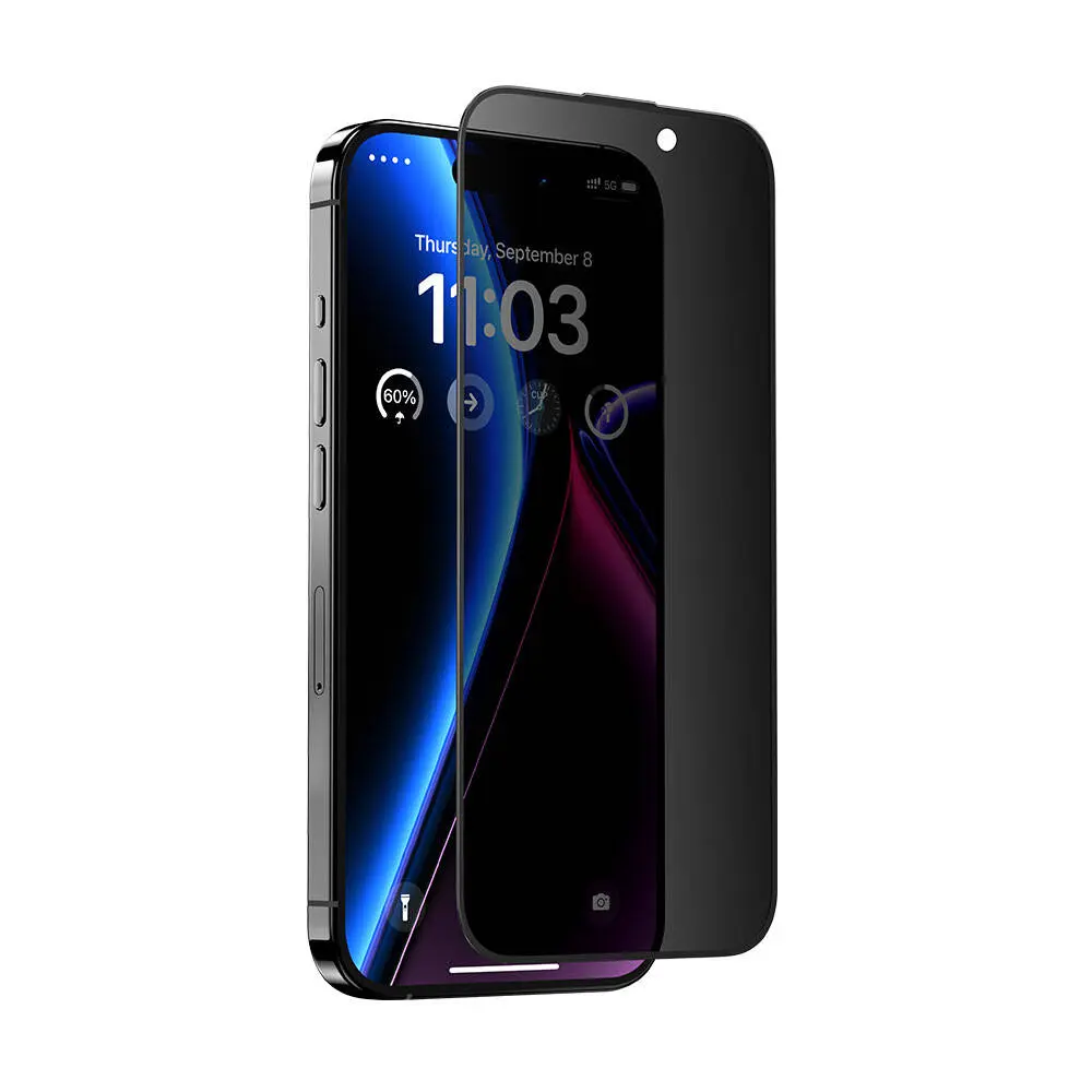 iPhone 15 Pro Gizlilik Ekran Koruyucu 10'lu Paket - Benks Privacy Air Shield