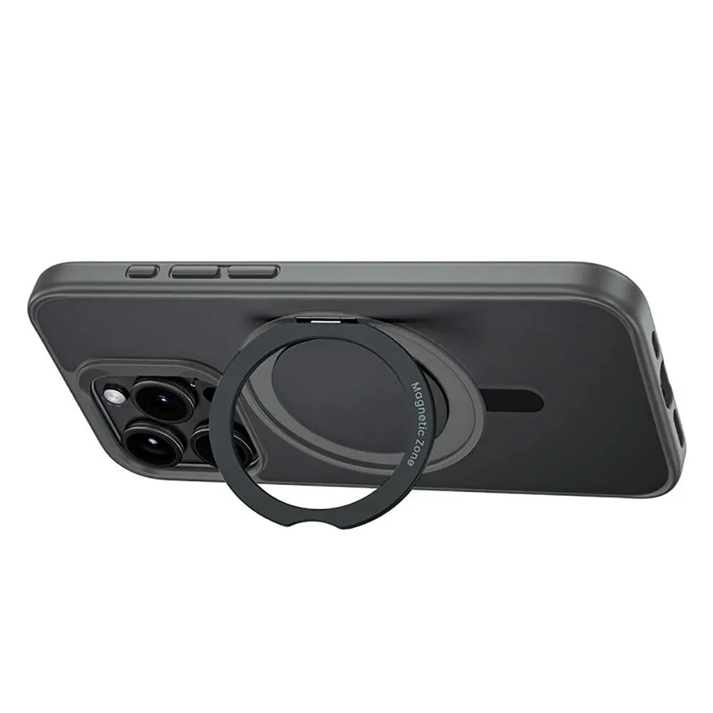 Apple iPhone 15 Pro Max Kılıf M-safe Şarj Özellikli 360° Dönebilen Benks Pop Stand Kapak