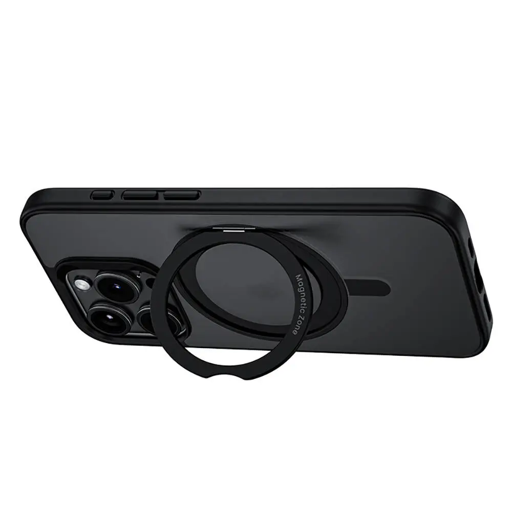 Apple iPhone 15 Pro Max Kılıf M-safe Şarj Özellikli 360° Dönebilen Benks Pop Stand Kapak