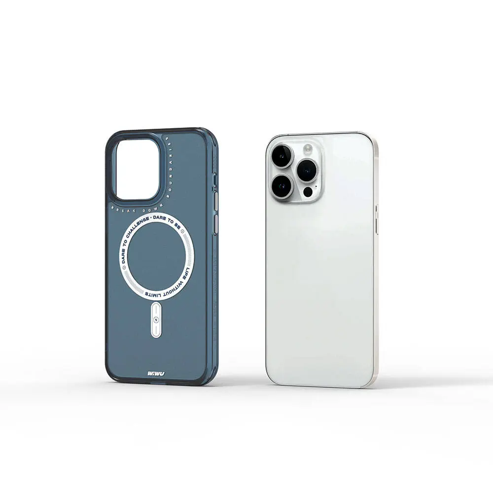 iPhone 15 Pro Max MagSafe Uyumlu Şeffaf Kılıf - Wiwu Basic Color J