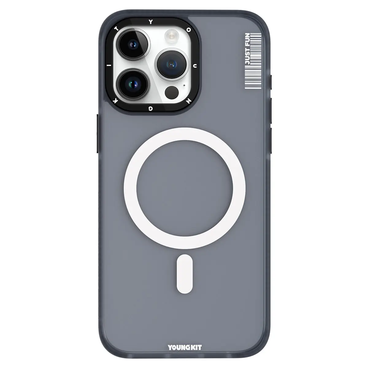 iPhone 15 Pro Max MagSafe Uyumlu Şeffaf Kılıf - Youngkit Colored Sand