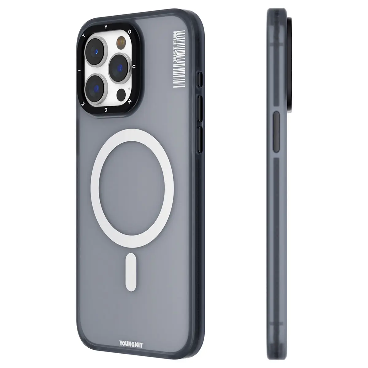 iPhone 15 Pro Max MagSafe Uyumlu Şeffaf Kılıf - Youngkit Colored Sand