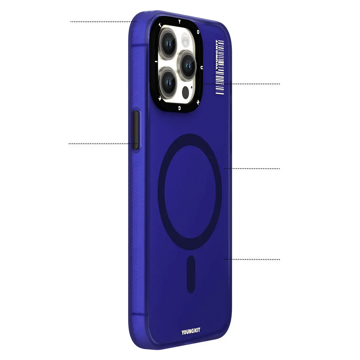 iPhone 15 Pro Max MagSafe Uyumlu Şeffaf Kılıf - Youngkit Hidden Sand