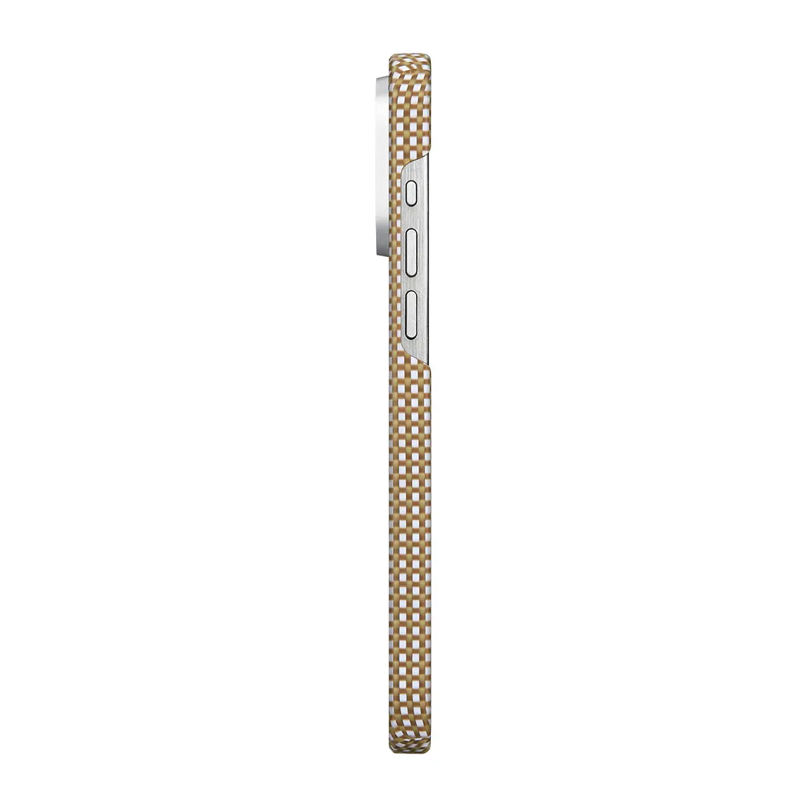 Apple iPhone 15 Pro Max Kılıf M-safe Şarj Özellikli Awa Tasarımlı 1500D Aramid Karbon Fiber Pitaka Ultra-Slim Classic Serisi Canyon Kapak