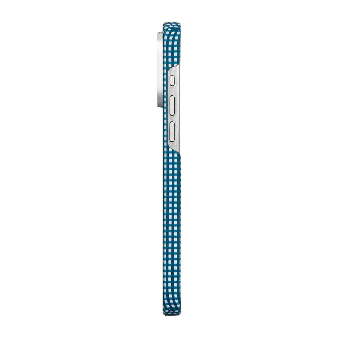 Apple iPhone 15 Pro Max Kılıf M-safe Şarj Özellikli Awa Tasarımlı 1500D Aramid Karbon Fiber Pitaka Ultra-Slim Classic Serisi Ocean Kapak
