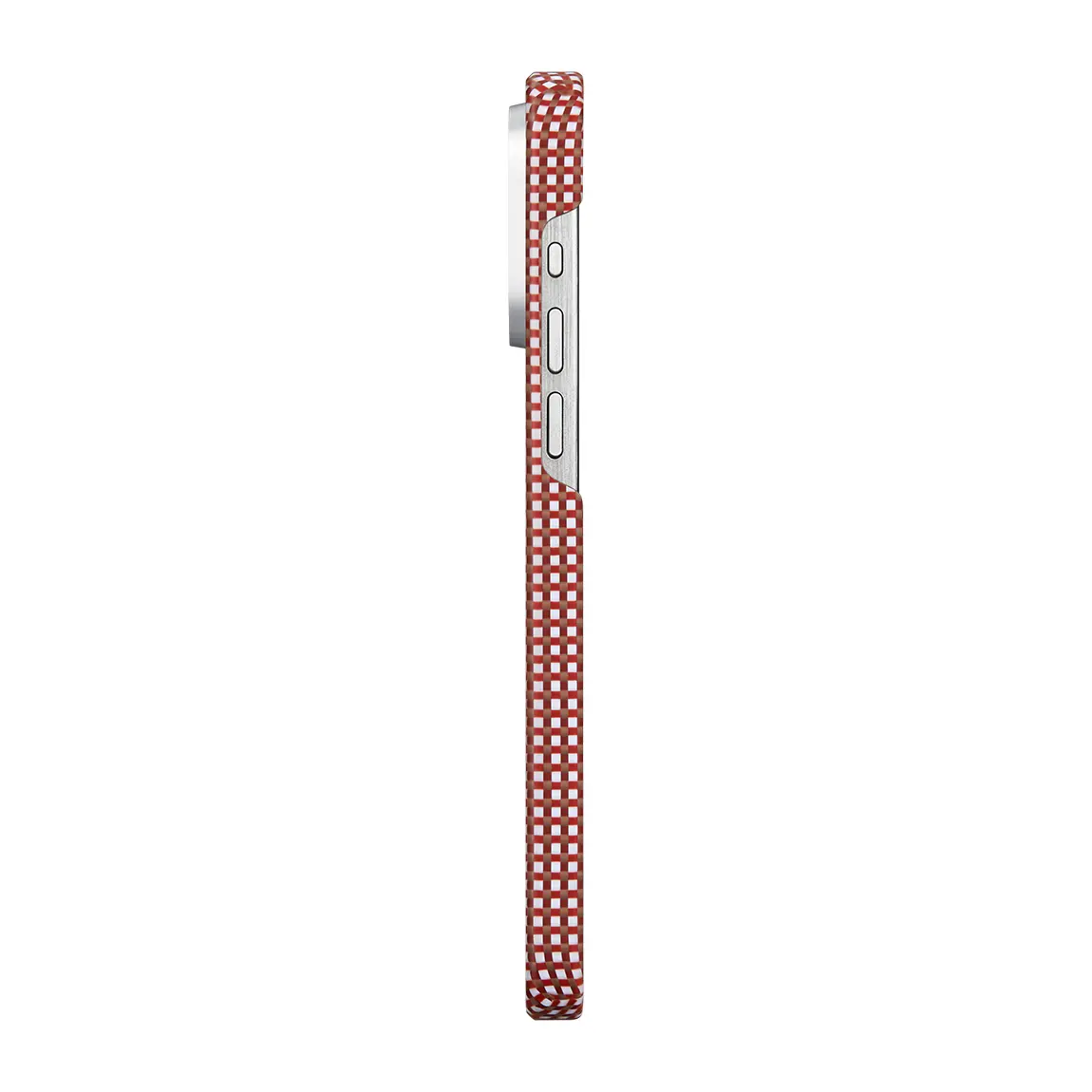 Apple iPhone 15 Pro Max Kılıf M-safe Şarj Özellikli Awa Tasarımlı 1500D Aramid Karbon Fiber Pitaka Ultra-Slim Classic Serisi Bonfire Kapak