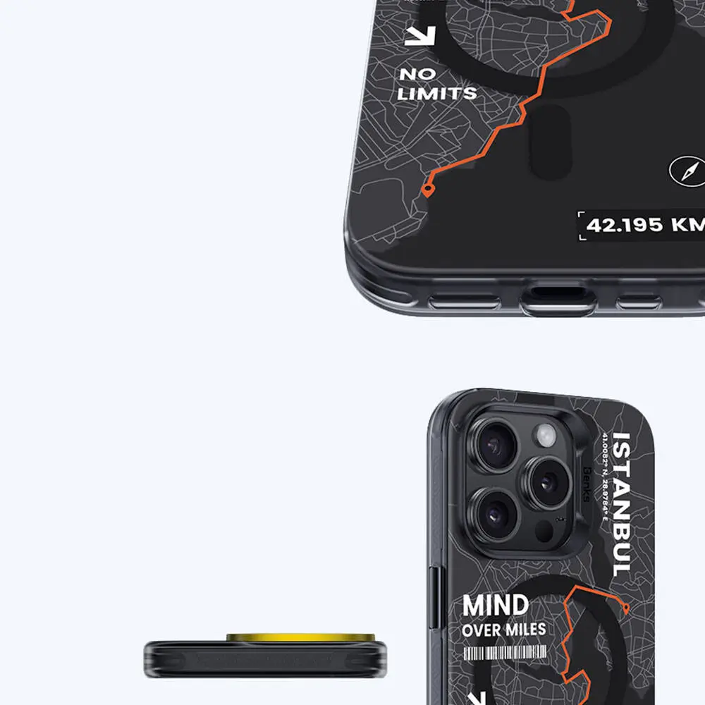 iPhone 15 Pro Max MagSafe Uyumlu Şeffaf Olmayan Kılıf - Benks City Serisi