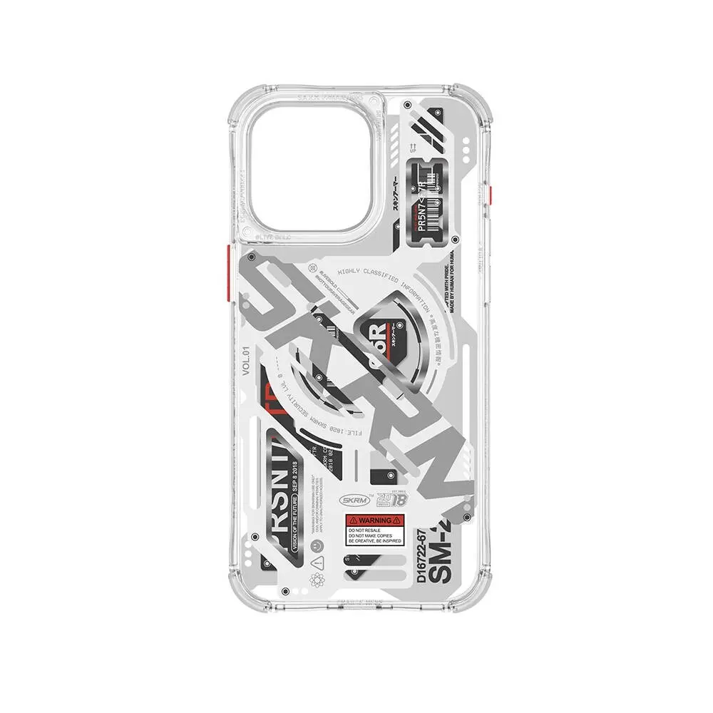 iPhone 15 Pro Max MagSafe Uyumlu Katmanlı Makine Temalı Kılıf - SkinArma Ekho