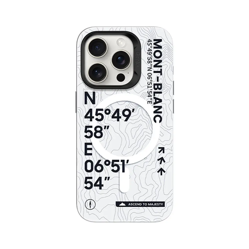 iPhone 15 Pro Max MagSafe Uyumlu Kılıf, Koordinat Desenli - Benks Summit