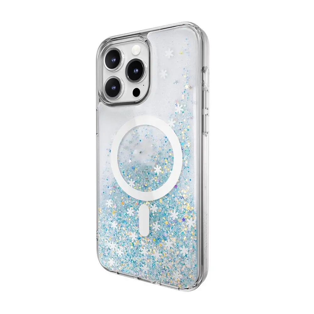 iPhone 15 Pro Max MagSafe Uyumlu Şeffaf Simli Kılıf - Switcheasy Starfield-M
