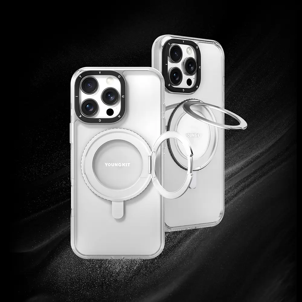 iPhone 15 Pro Max MagSafe Uyumlu Şeffaf Kılıf - Youngkit Pivot