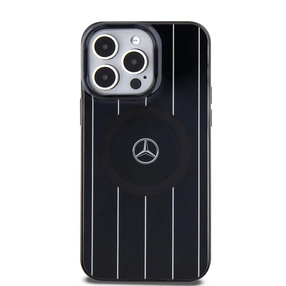 iPhone 15 Pro Max MagSafe Uyumlu Lisanslı Kılıf - Mercedes Benz Paralel Çizgi