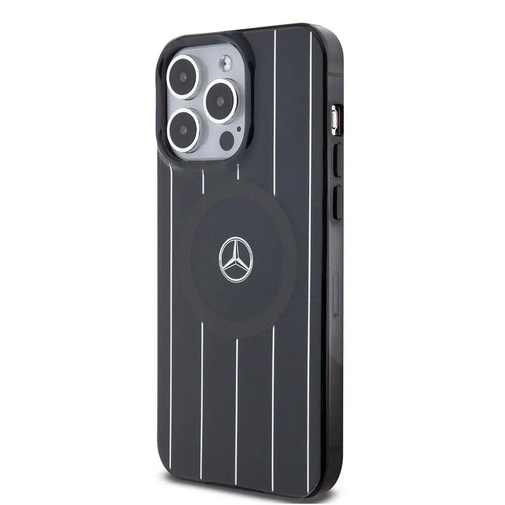 iPhone 15 Pro Max MagSafe Uyumlu Lisanslı Kılıf - Mercedes Benz Paralel Çizgi