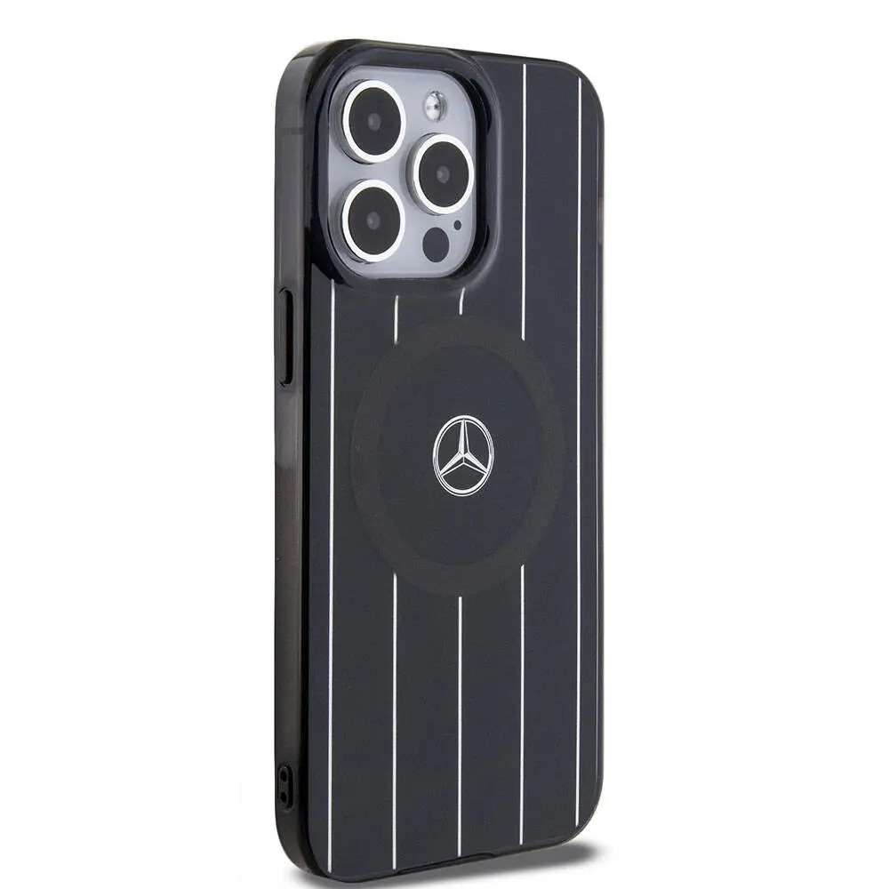 iPhone 15 Pro Max MagSafe Uyumlu Lisanslı Kılıf - Mercedes Benz Paralel Çizgi