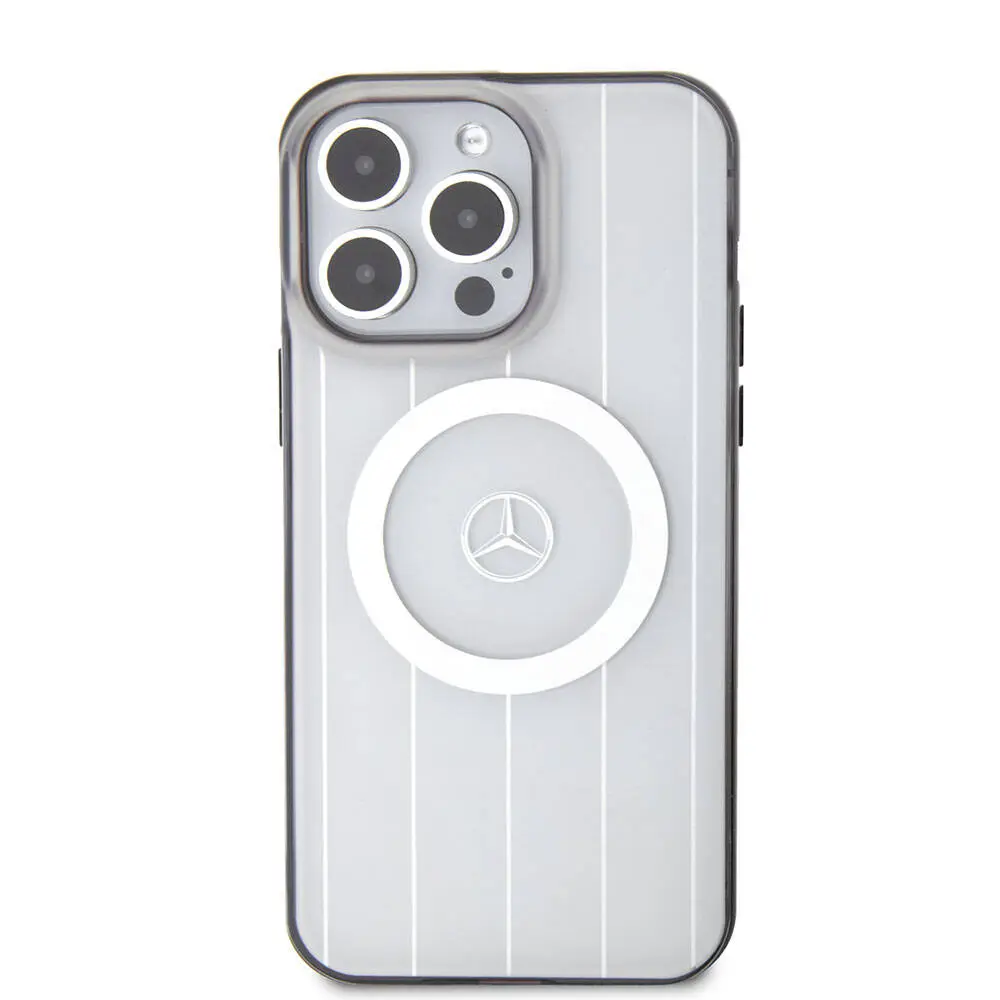 iPhone 15 Pro Max MagSafe Uyumlu Lisanslı Kılıf - Mercedes Benz Paralel Çizgi
