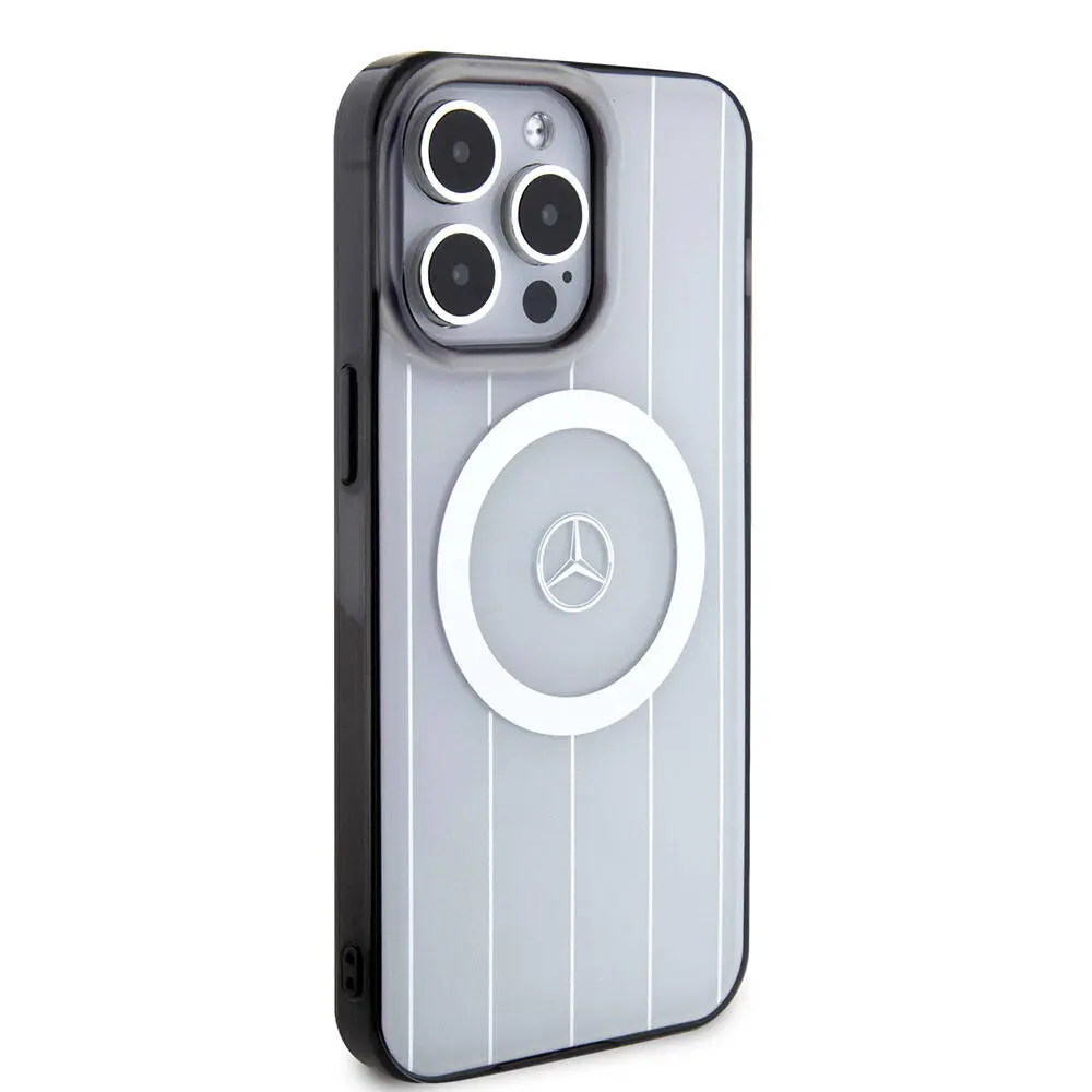 iPhone 15 Pro Max MagSafe Uyumlu Lisanslı Kılıf - Mercedes Benz Paralel Çizgi