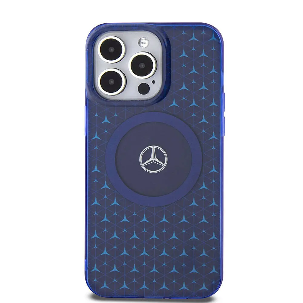 iPhone 15 Pro Max MagSafe Uyumlu Çift Katmanlı Kılıf - Mercedes Benz Mini Yıldız