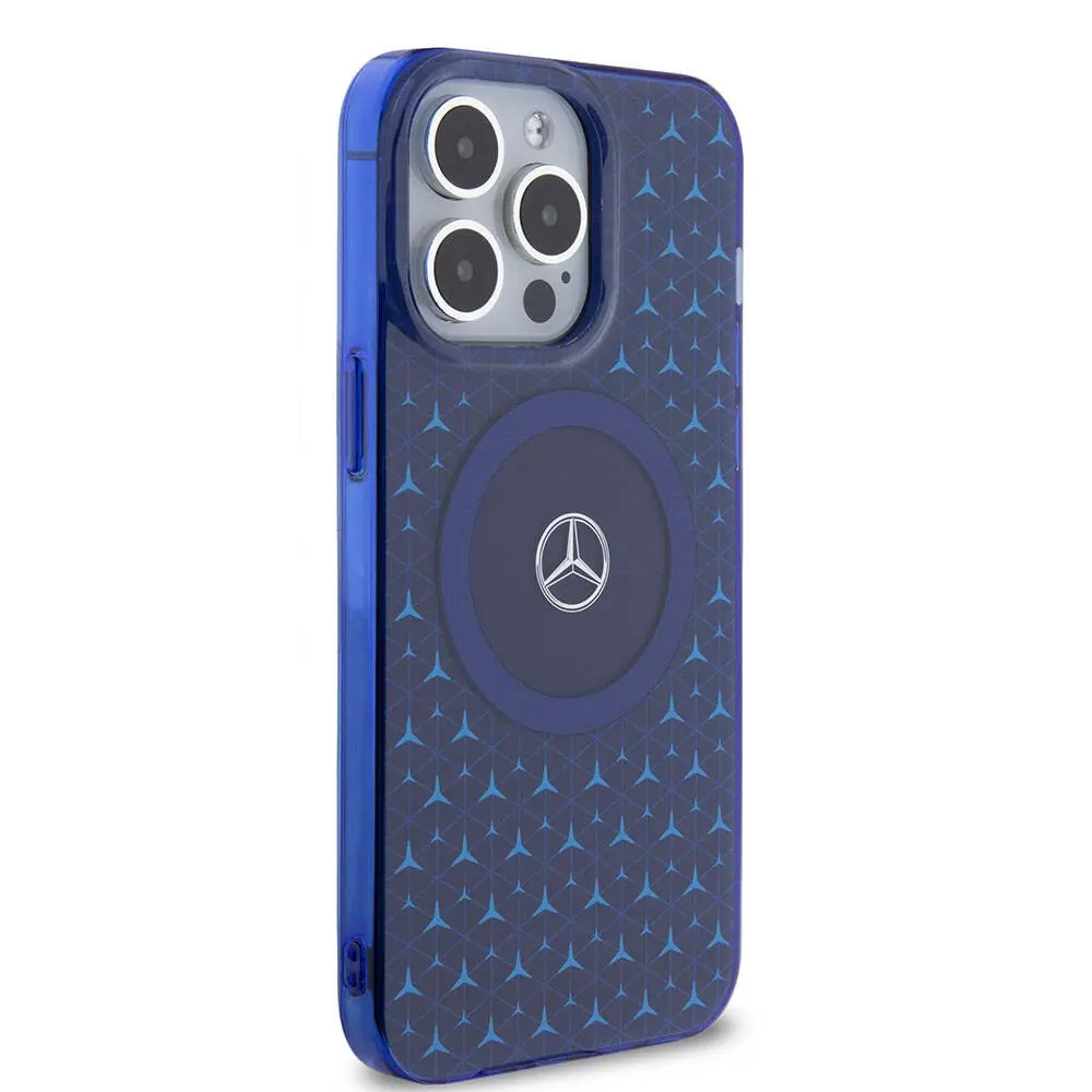 iPhone 15 Pro Max MagSafe Uyumlu Çift Katmanlı Kılıf - Mercedes Benz Mini Yıldız