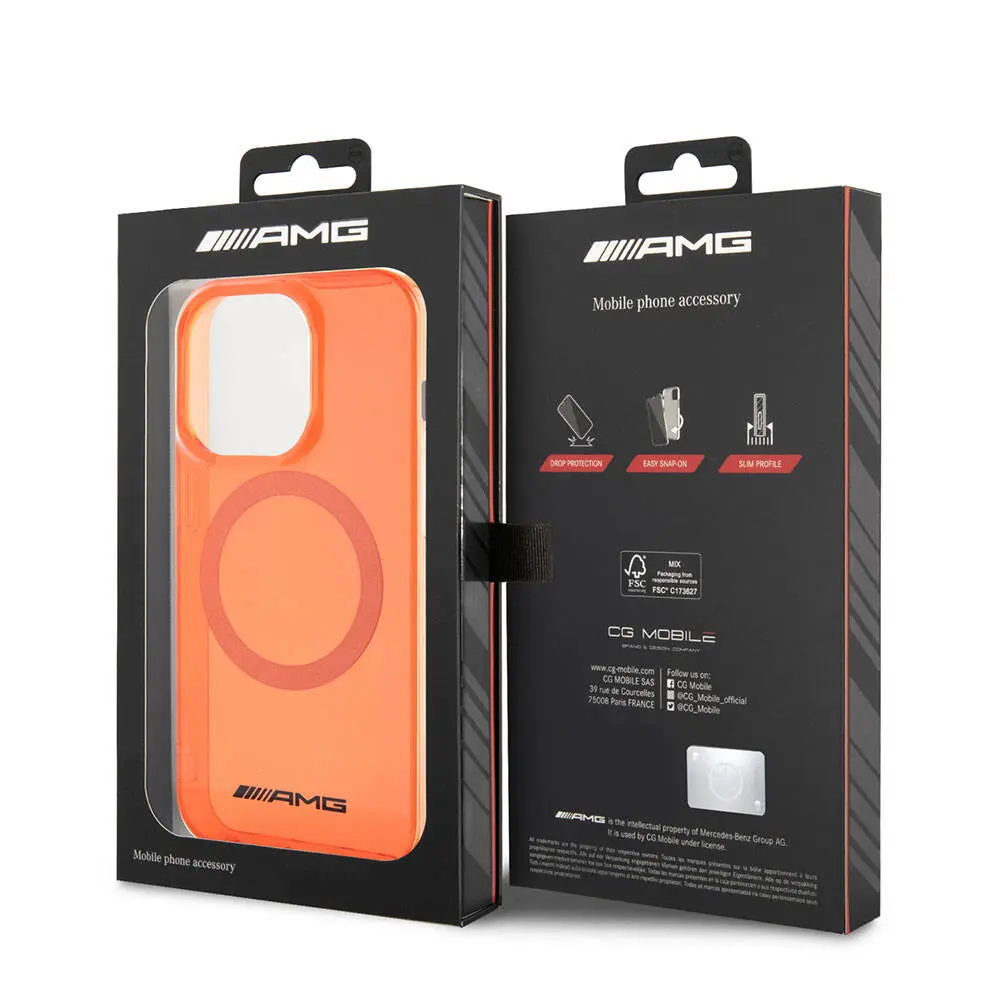 Apple iPhone 15 Pro Max Kılıf AMG Orjinal Lisanslı M-safe Şarj Özellikli Transparan Kapak