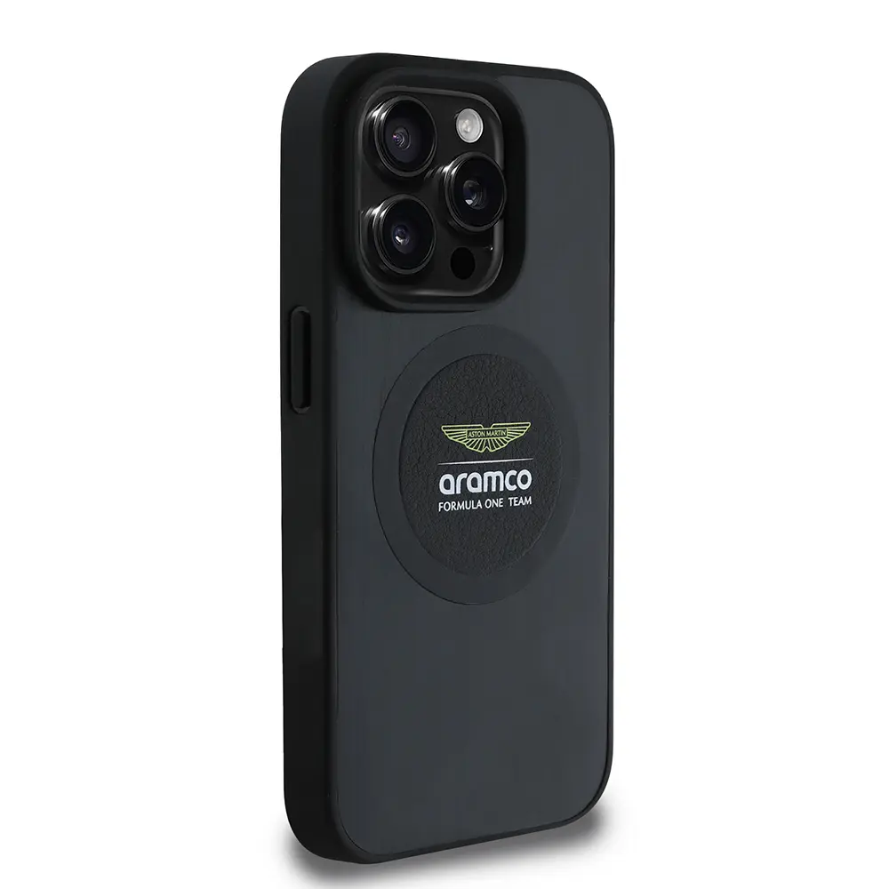 iPhone 15 Pro Max MagSafe Uyumlu Alüminyum Arka Yüzeyli Kılıf - Aston Martin Formula One Team