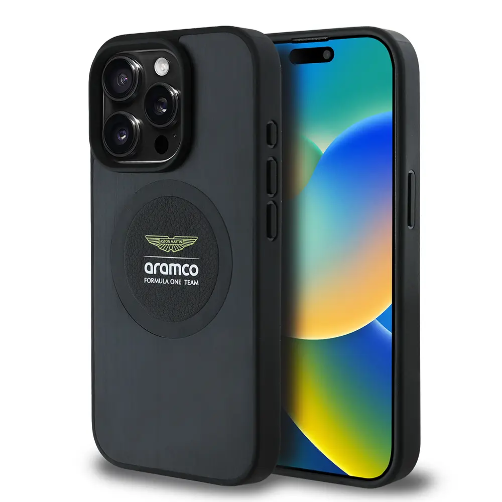 iPhone 15 Pro Max MagSafe Uyumlu Alüminyum Arka Yüzeyli Kılıf - Aston Martin Formula One Team