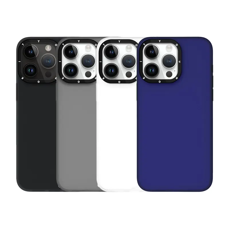 iPhone 15 Pro Max Şeffaf Buzlu Mat Kılıf - Youngkit Hidden Sand