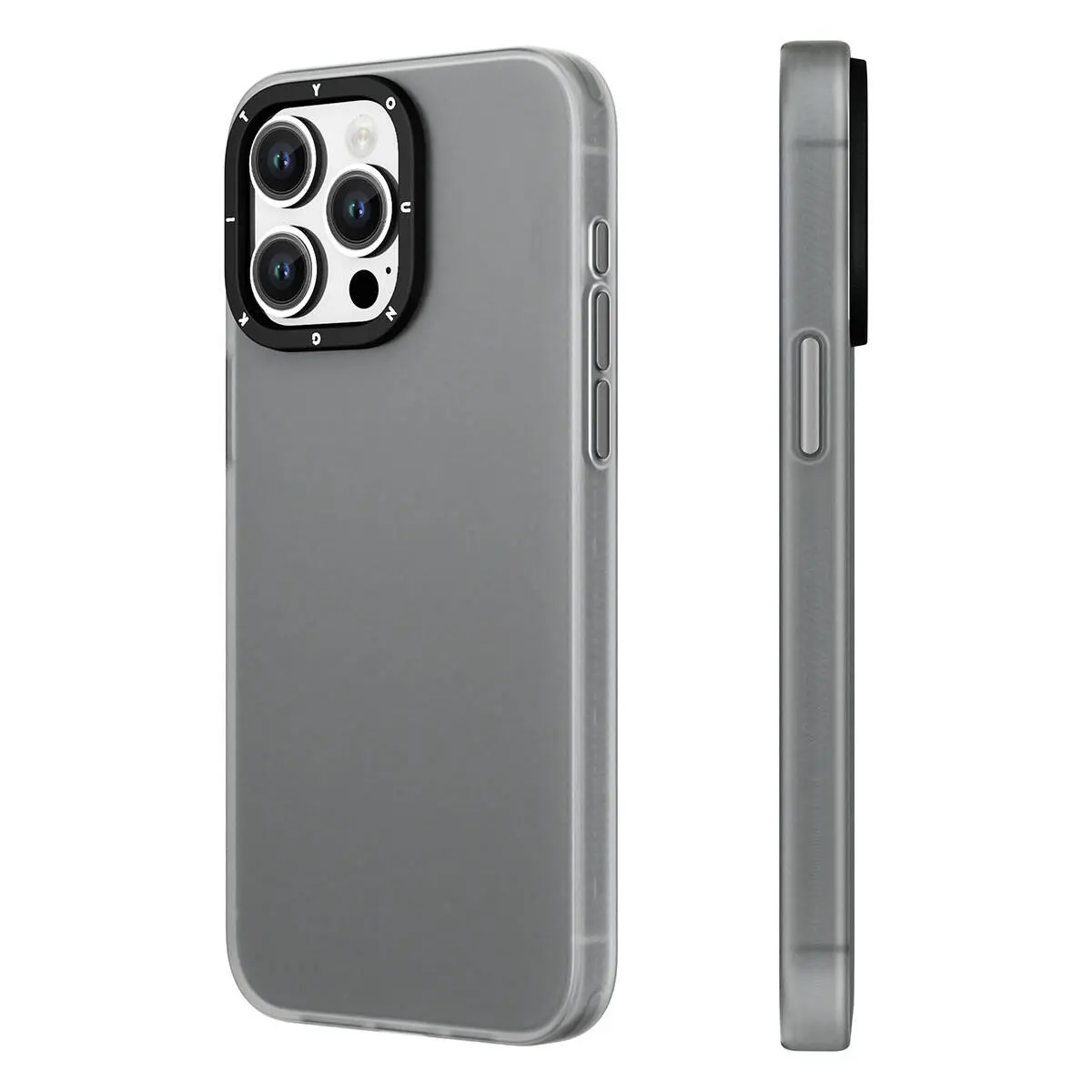 iPhone 15 Pro Max Şeffaf Buzlu Mat Kılıf - Youngkit Hidden Sand